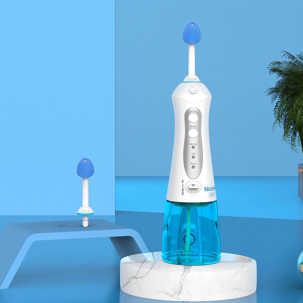 ポータブル電気鼻洗浄器家庭用鼻洗浄スプレー-3-スピード噴霧水柱回転ノズル鼻洗浄器