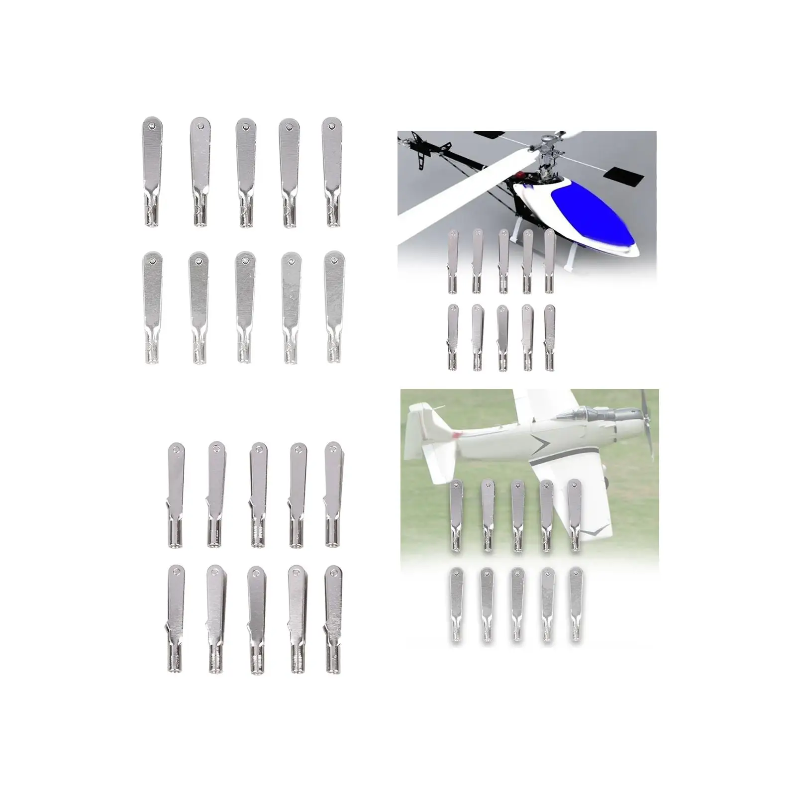 

10x Metal Collet Spare Part Reliable Pull Rod Positioning Buckle Pull Rod Collet for RC Airplane Upgrade Part DIY Accessory