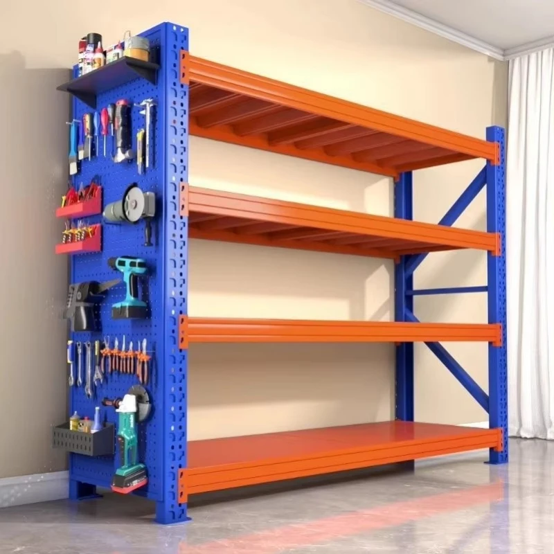 cold-rolled steel warehouse storage shelves multi-layer heavy-duty floor-to-ceiling commercial shelves