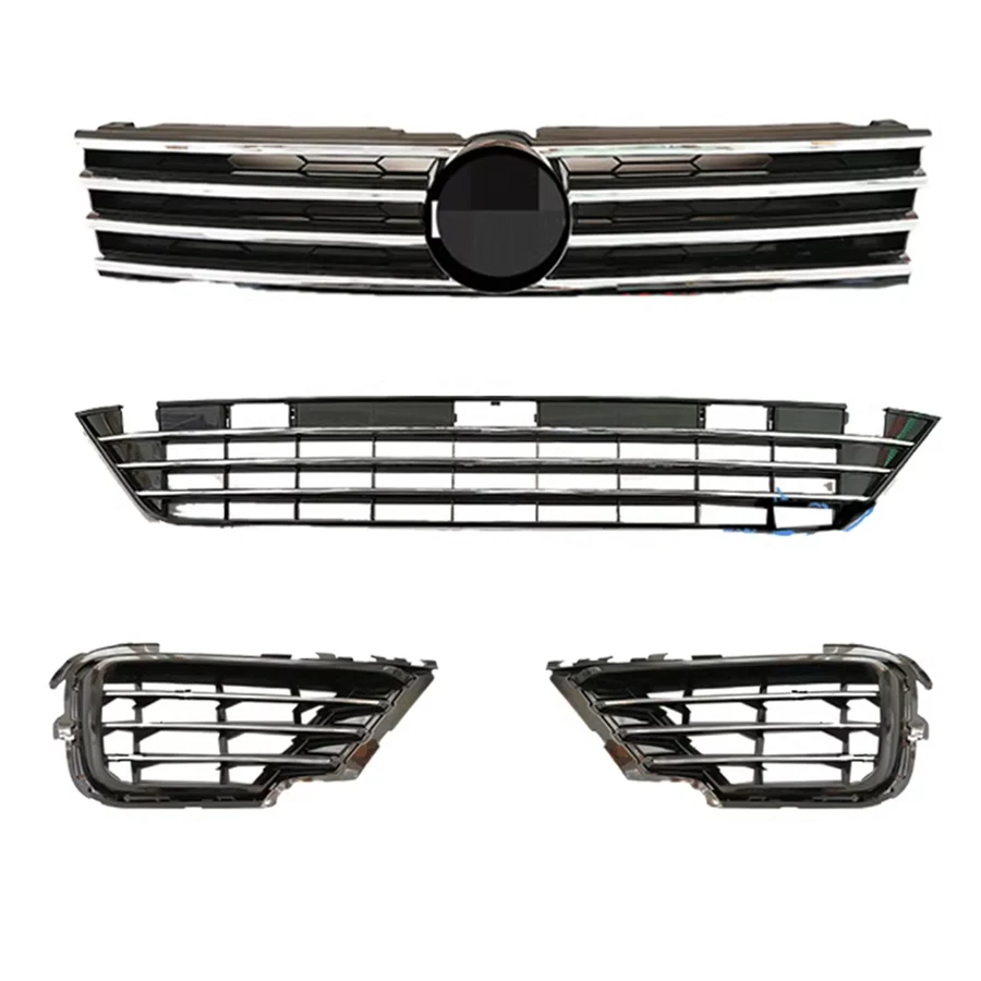 

High Quality Front Bumper Upper Grill Lower Grille Fog Light Cover For Volkswagen VW Touareg Rline 2015-2018 Car accessories