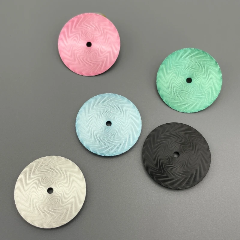 

Customized 28.5mm Watch Dial No logo Fish Scale Radiant Embossed For NH35/NH36/4R Miyota8215 ETA2836 2824 Movement Case Mod Part