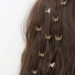 10pcs Mini Hollow Out Butterfly Design Sweet Hair Clip Retro Bangs Fixed Clip Decoration Hair Grasping For Women And Girls