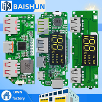 5V 2.4A Dual USB-A Power Bank Module – Micro USB  Type-C Input for 18650/18500 Li-Ion Batteries  Over-Current/Over-Charge