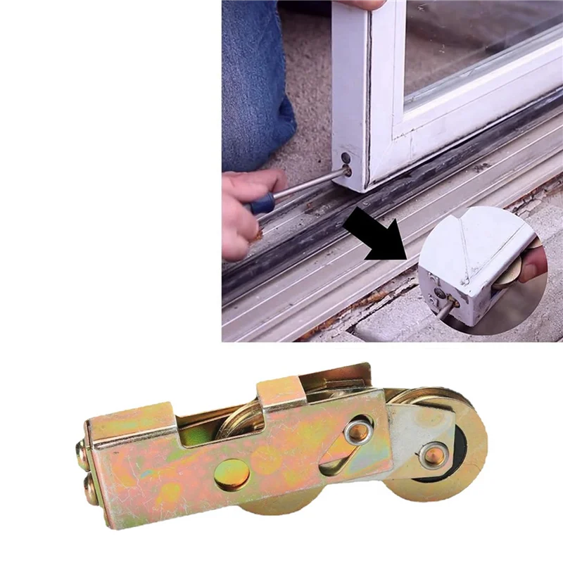 B84B-4Pcs Sliding Patio Door Rollers,Ball Wheel Bearing Rear Adjustable Sliding Door Wheel Replacement For Sliding Glass Door