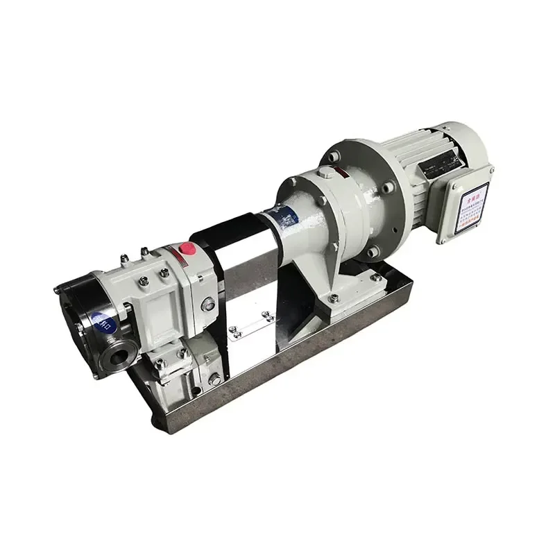 Stainless Steel 2 3 Lobe Cam Rotary Pump Motor Powered Transfer Gear Type Pump for Water Edible Oil Juice Jam Sauce