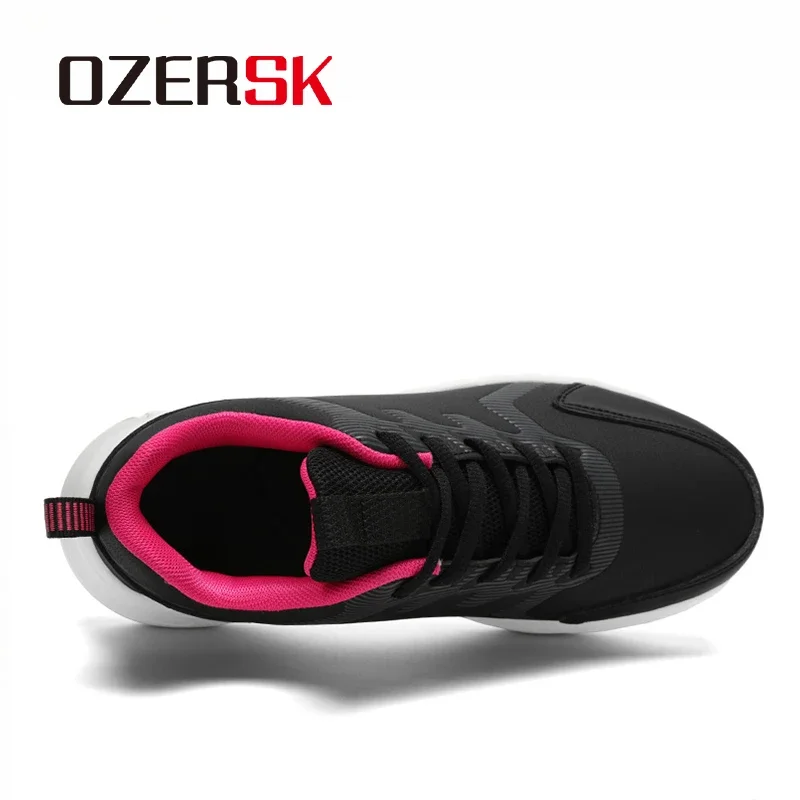 OZERSK Women Casual Shoes Autumn Winter Trend Fashion Pu Leather Sneakers Lightweight Breathable Shoes For Women Size 35-41