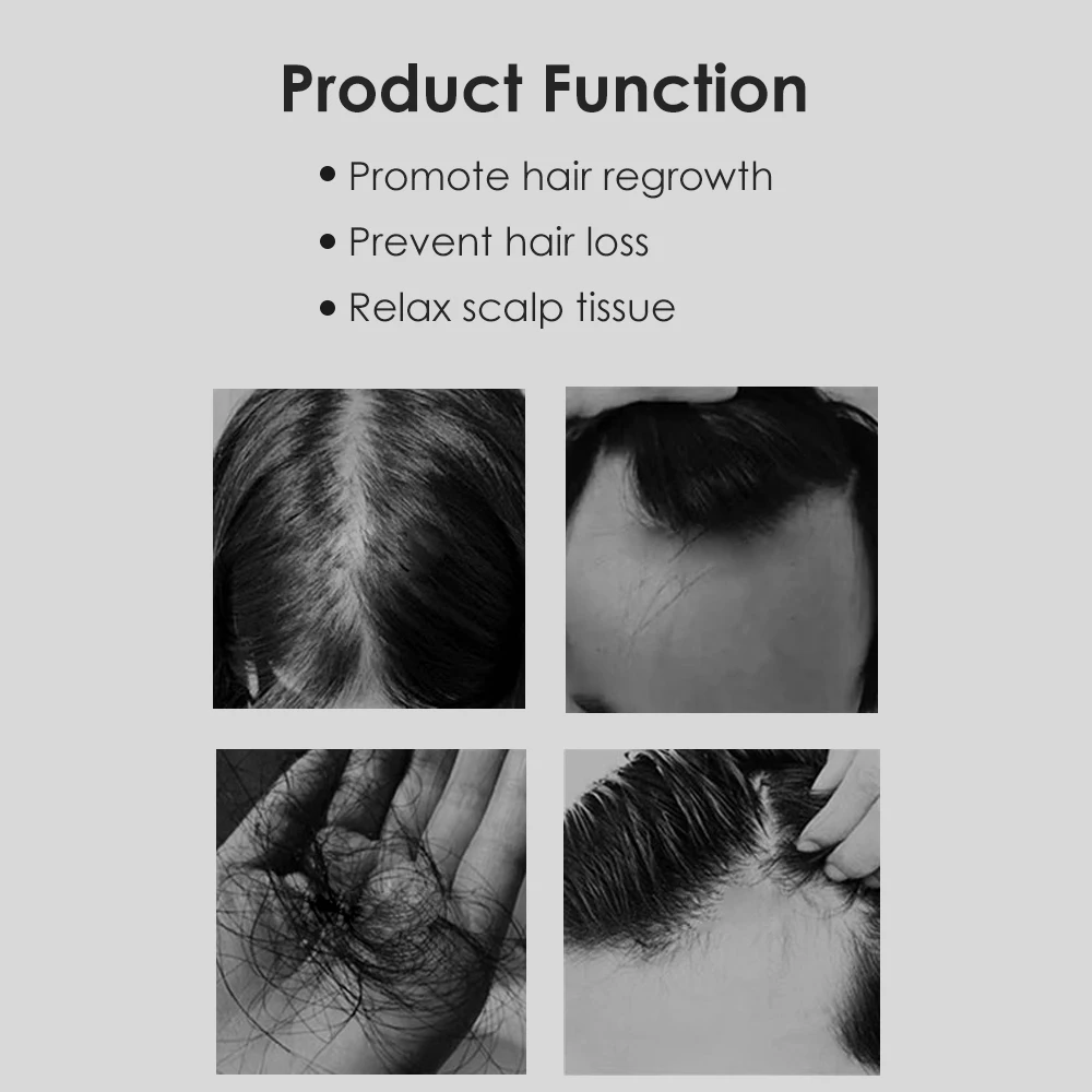 Home Use Metal Hair Comb Vibration Massage Detangling Hair Regrowth Treatments Device