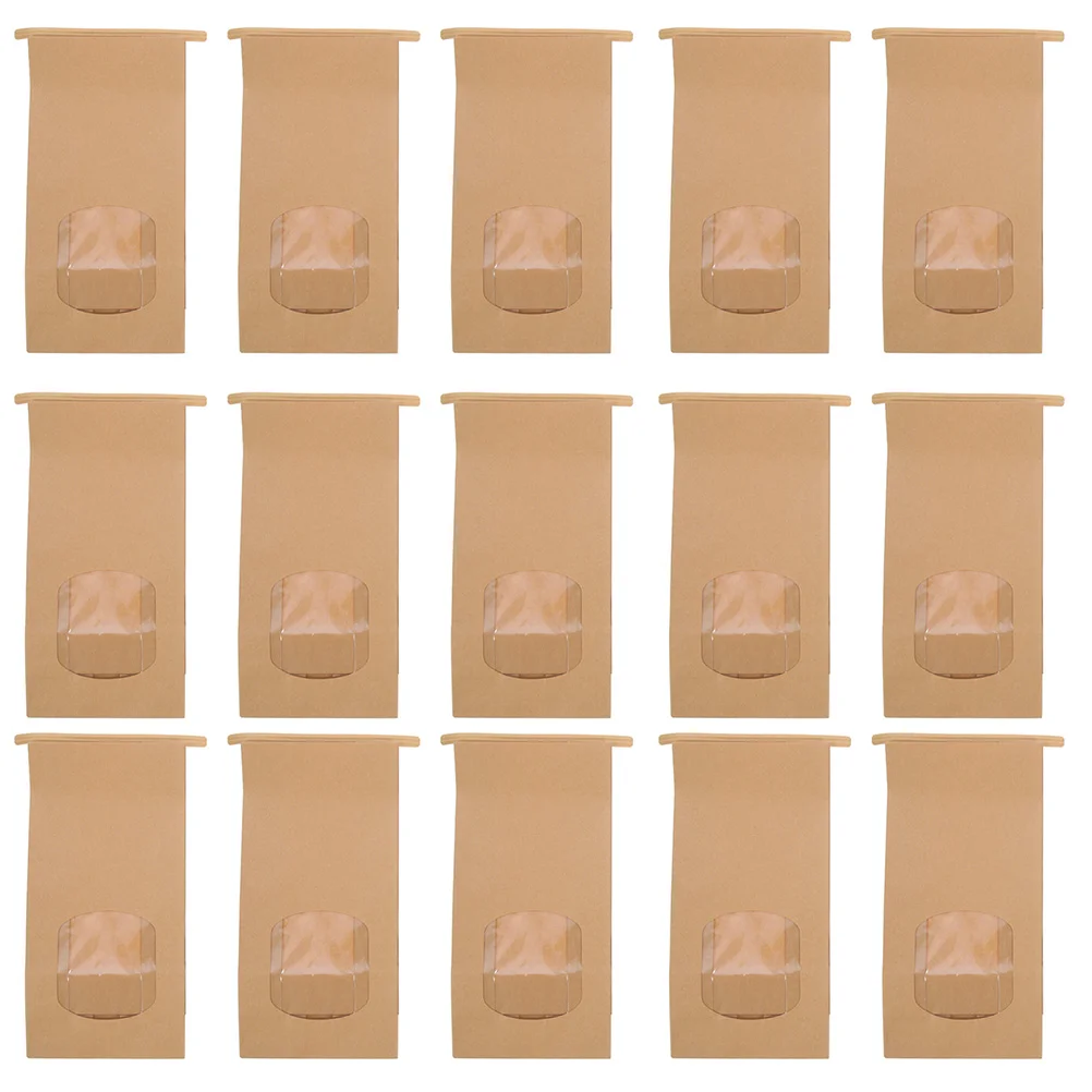 

50pcs Bread Toast Bags for Homemade Baked Goods Small Candy Snack Paper Sandwich Pouches Window Design Freshness