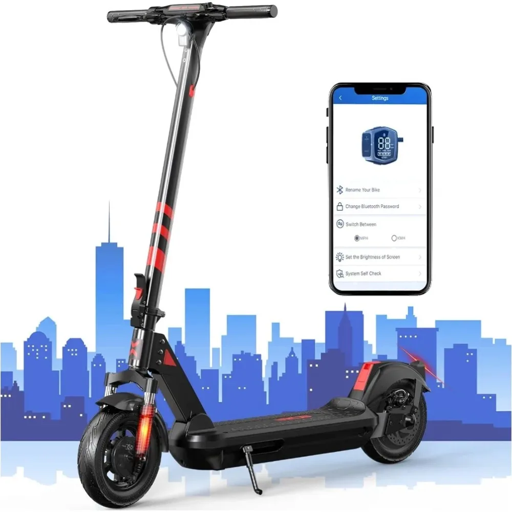 

Electric Scooter Adults, 500W Motor &18 MPH, W. Capacity 330lbs, Double Shock Absorption, Portable Folding