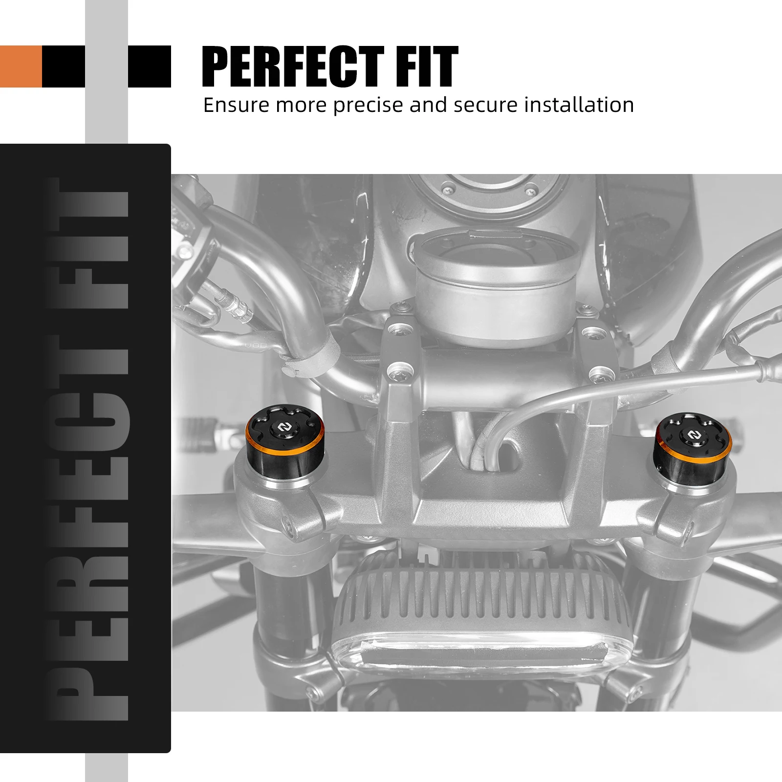 NICECNC Upper Fork Stem Nut Covers Caps For Harley Sportster S RH1250S 2021-2024 RH 1250S RH1250 S RH 1250 S 2021 2022 2023 2024