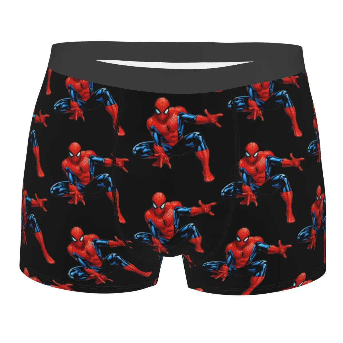 

Custom Spider Man Cartoon Superhero Boxer Shorts For Homme 3D Print Underwear Panties Briefs Soft Underpants