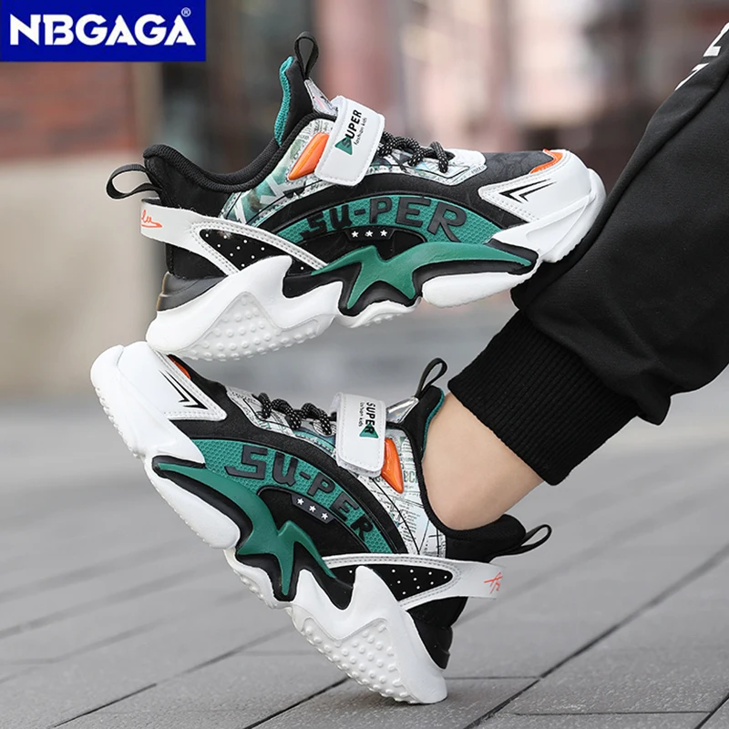 Sport Kids Leather Sneakers Four Season Boys Casual Shoes Non Slip Children Fashion School Walking Running Shoes Size 28-39