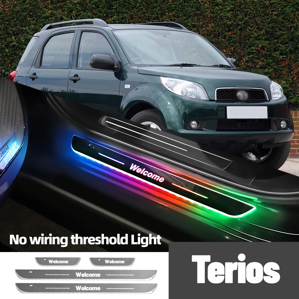 

For Daihatsu Terios J200 F700 2006-2017 2015 Car Door Sill Light Customized Logo LED Welcome Threshold Pedal Lamp Accessories