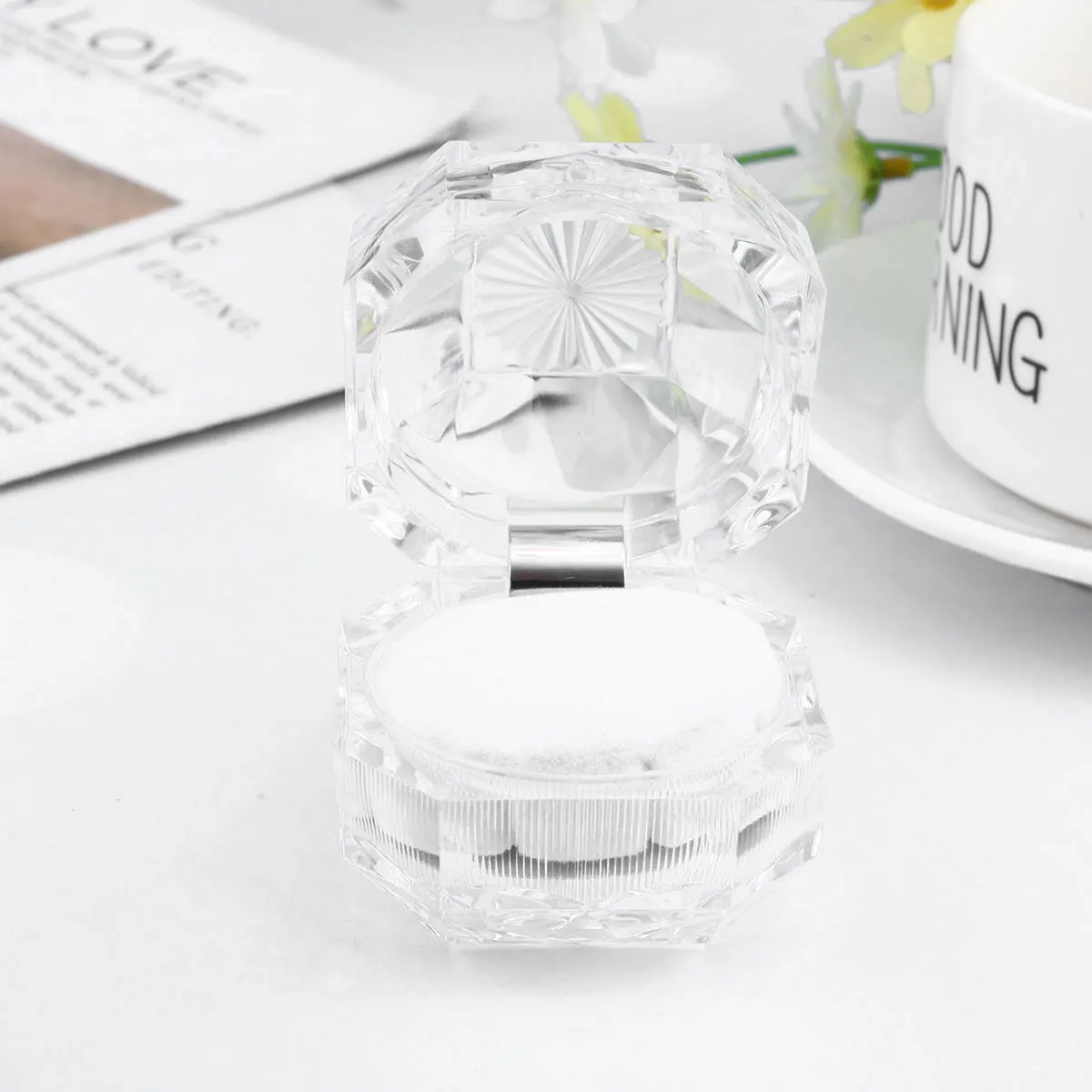 

Clear Jewelry Transparent Stud Case Earring Storage Boxes Packaging Jewelrybox Jewelry-rings Crystal