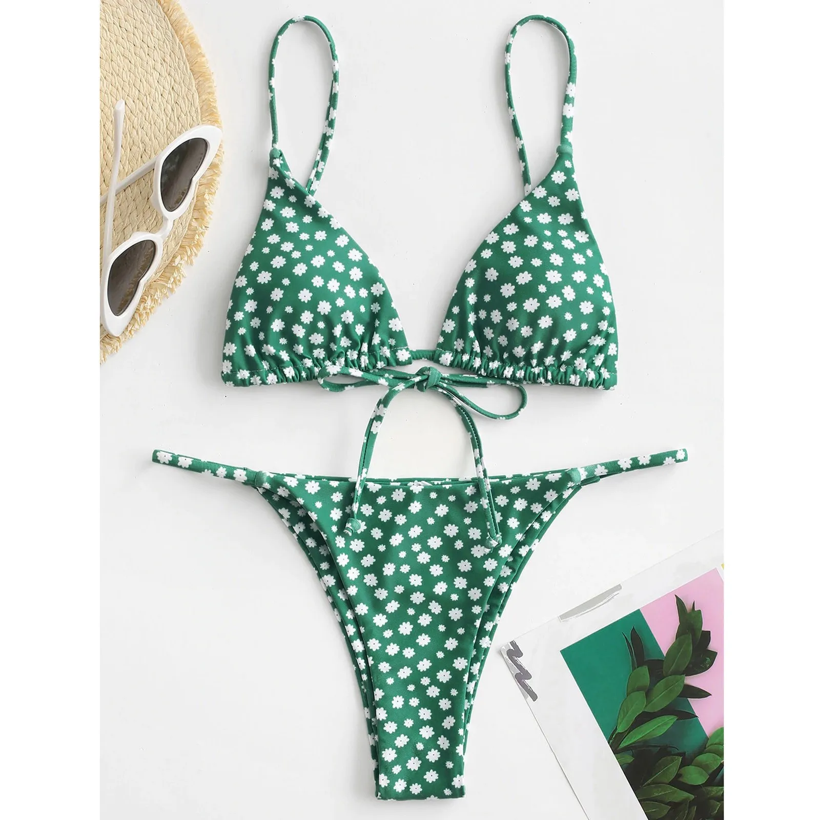 Damski Bandeau zestaw Bikini z bandażem Push-up brazylijskie stroje kąpielowe kostium kąpielowy damski Biquini plażowy Dropshipping