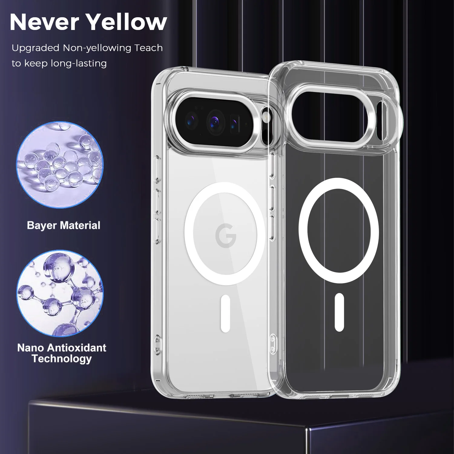 

Magnetic Transparent Phone Case For Google Pixel 10 Pro XL Pixel 10 Cases Clear With Magsafe Protection Cover Shockproof Coque