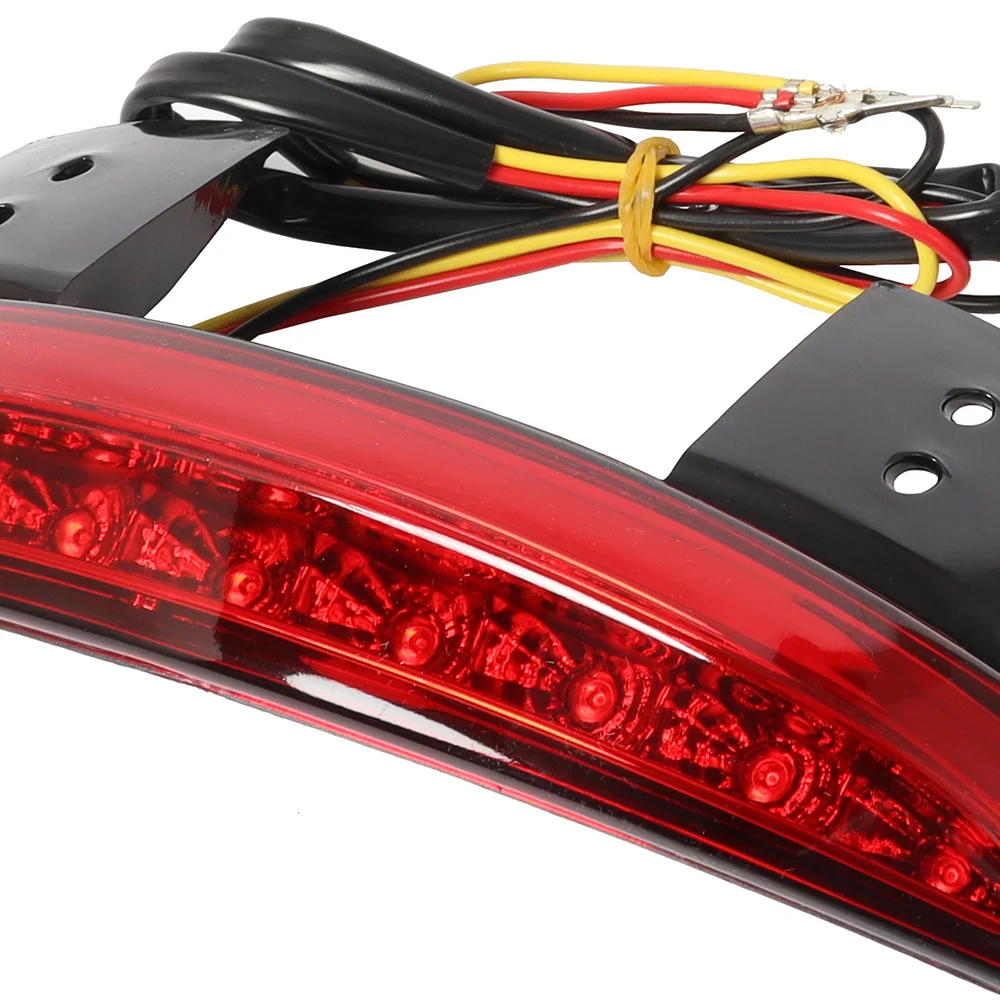 Luci moto parafango posteriore bordo rosso LED fanale posteriore freno moto per Harley Touring Sportster XL 883 1200 Cafe Racer