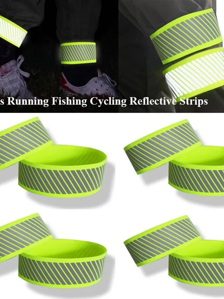 AliExpress NONE 1/2pcs Running Fishing Cycling Reflective Strips Outdoor Warning Wristband Bike Safety Bicycle Bind Leg Strap Reflective Tape