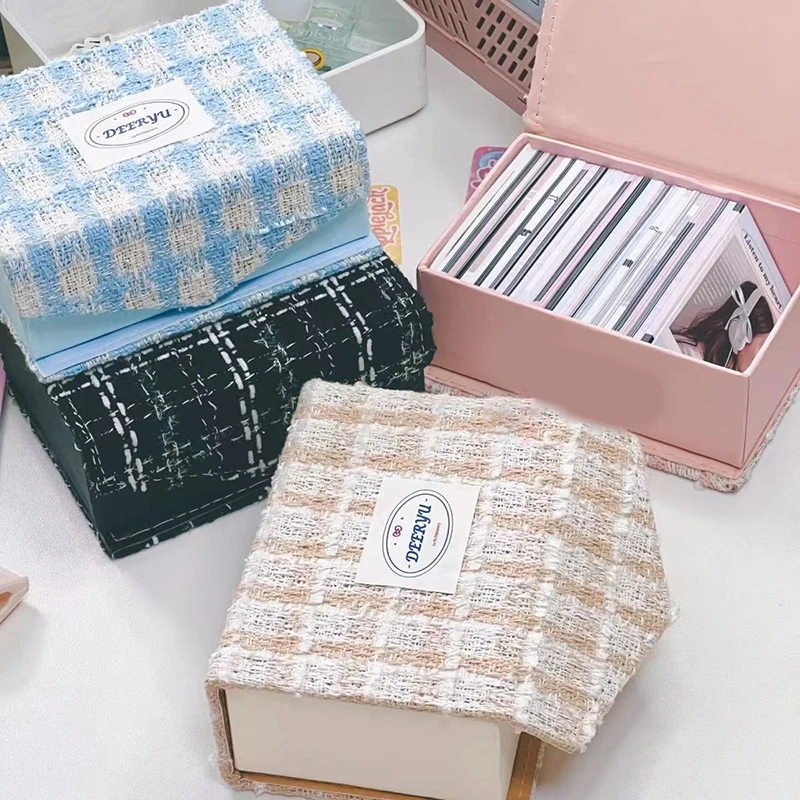 

Small Fragrant Kpop Storage Box Photo Card Organizer Display Card Case Jewelry Container Gift Idol Cards Desktop Decor