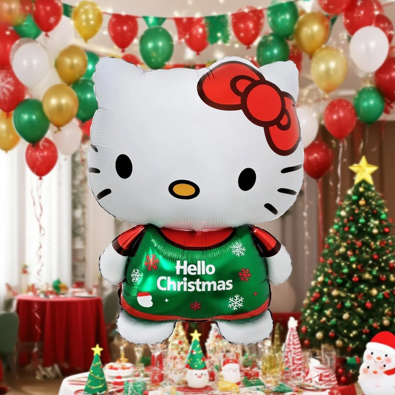 KT Cat Hello Kitty Aluminum Foil Balloons, Decorative Balloons for Kids Themed Birthday Party Arrangement 50 pieces per pack