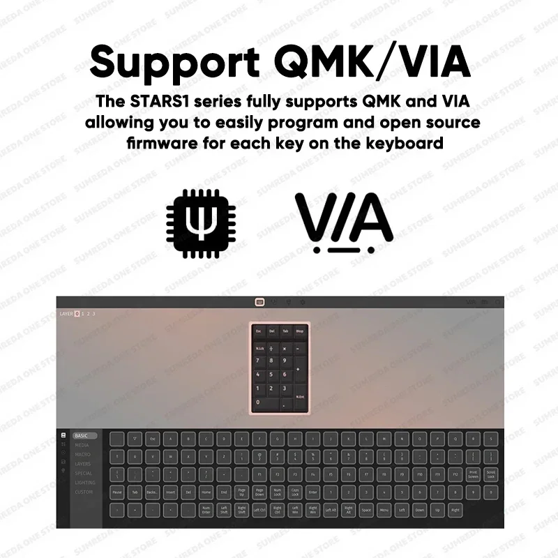 Weikav STARS21 PAD QMK سلكي ثلاثة أوضاع سماعة لاسلكية تعمل بالبلوتوث لوحة مفاتيح صغيرة أطقم RGB تخصيص مجموعات لوحة المفاتيح ملحقات المكتب الهدايا