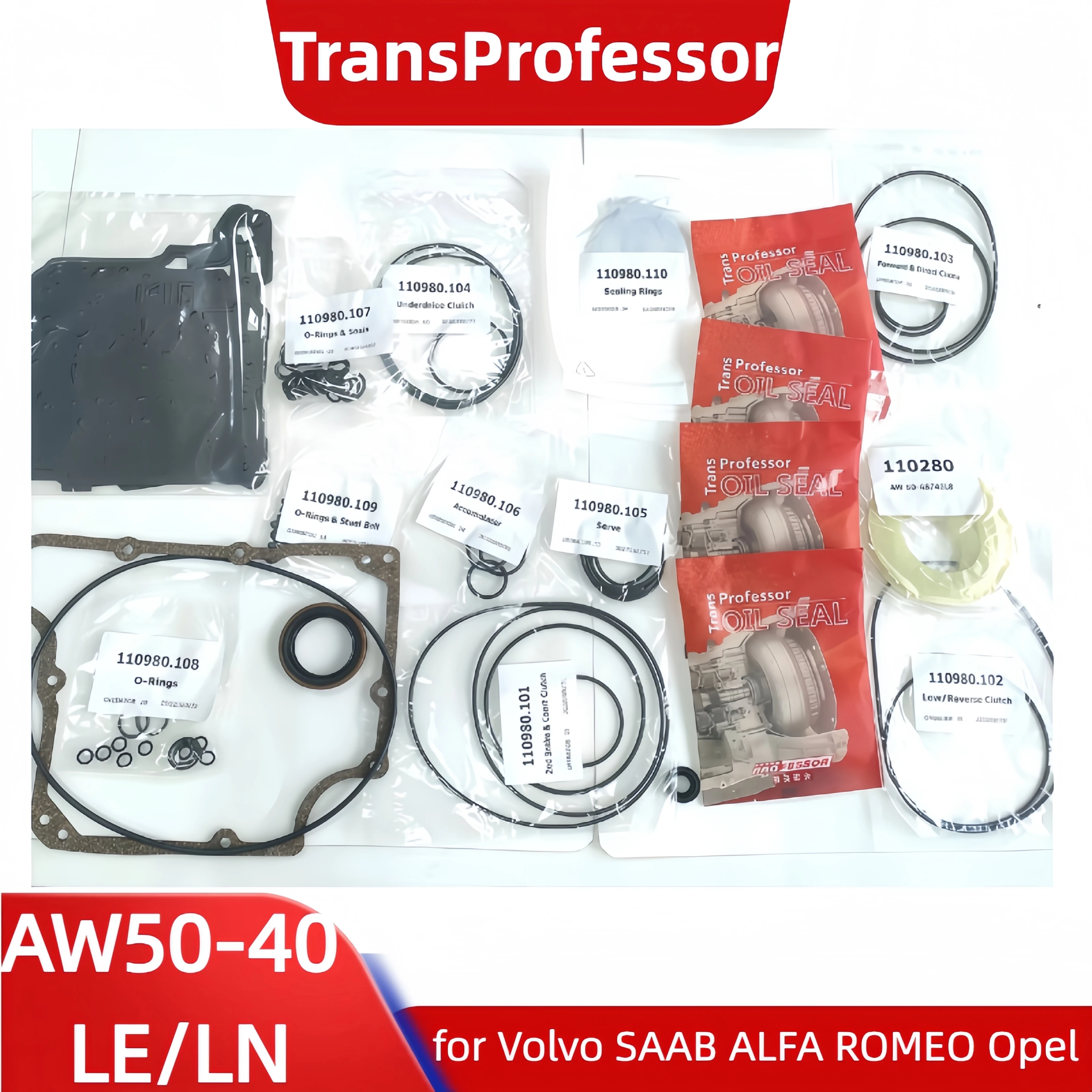 

TransProfessor AW50-40LE/LN AW50-41LE Transmission Repair Overhaul Kit for Volvo SAAB ALFA ROMEO Opel, AW5040 OHK Gasket Seals