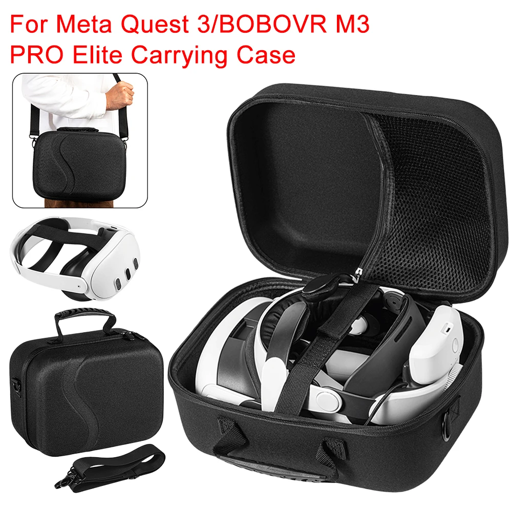 

Hard Shell Case for Meta Quest 3 for BOBOVR M3 PRO Elite Strap Travel Case Storage Bag for Travel and Home Storage