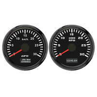 ELING 52mm GPS Speedometer 0-30km/h 200kmh + 0-3000RPM 0-8000RPM Tachometer with Backlight for Car Boat Truck Universal 12V 24V