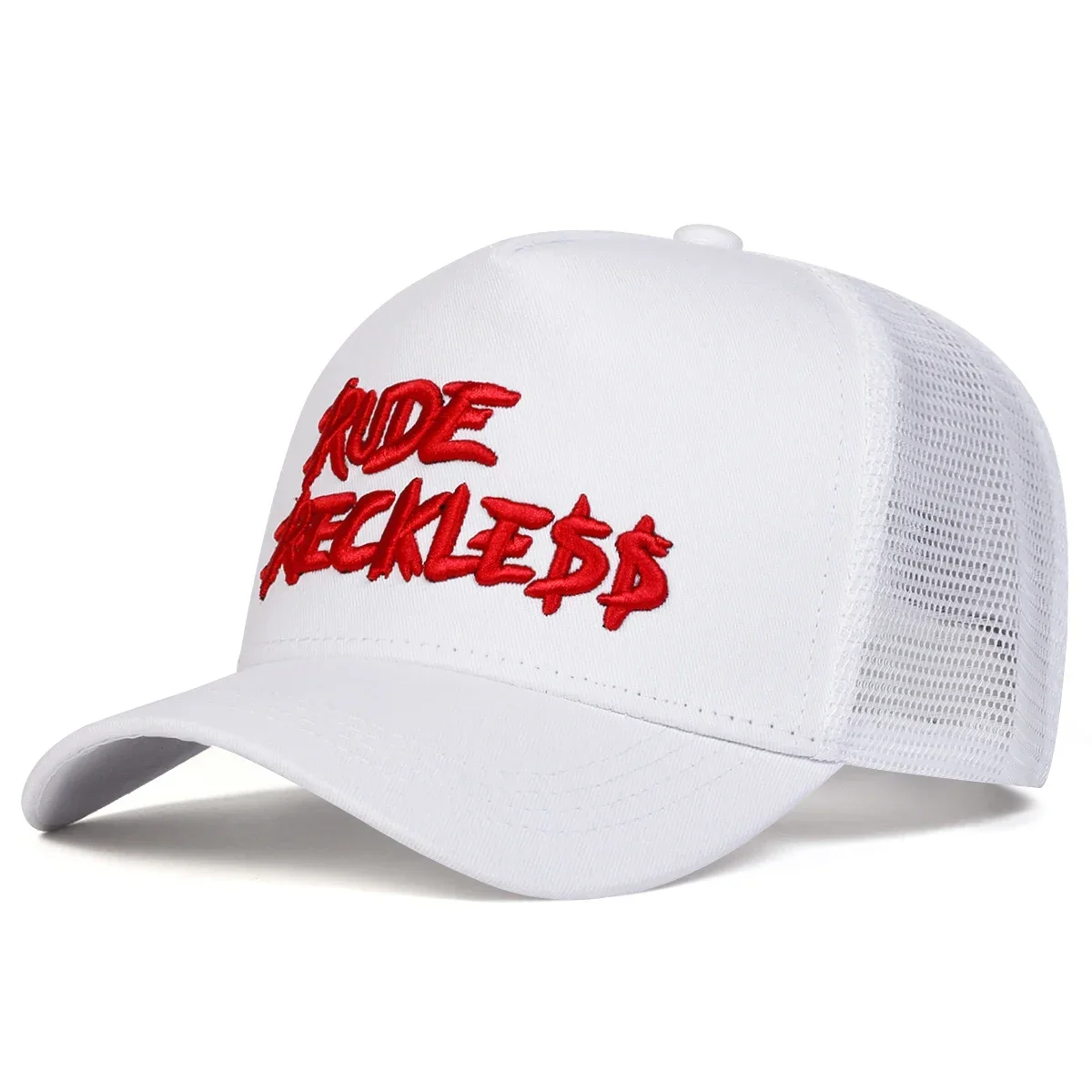 Бейсбольные сетчатые кепки унисекс с вышивкой букв RUDE RECKLE, весенне-летние уличные регулируемые повседневные шапки, солнцезащитная шляпа, спортивная кепка