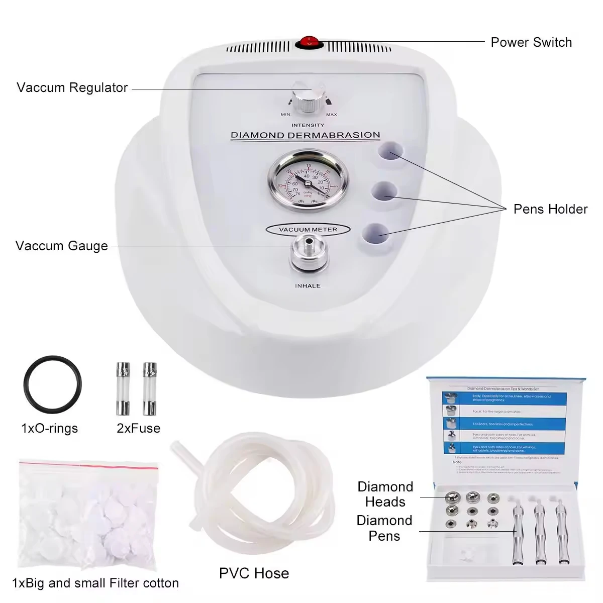 

Home Use Skin Care Equipment Power Professional Vacuum Blackhead Remover Microdermabrasion Diamond Dermabrasion Facial Machine