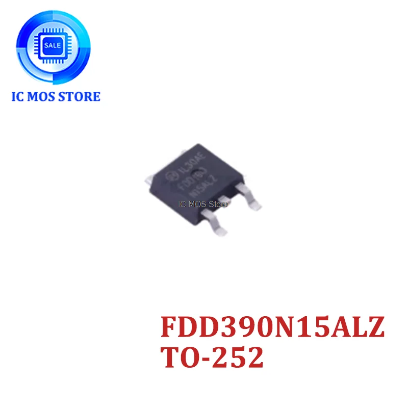 5-10 PZ FDD390N15A FDD390N15ALZ 390N15A TO-252 Tubo ad effetto di campo