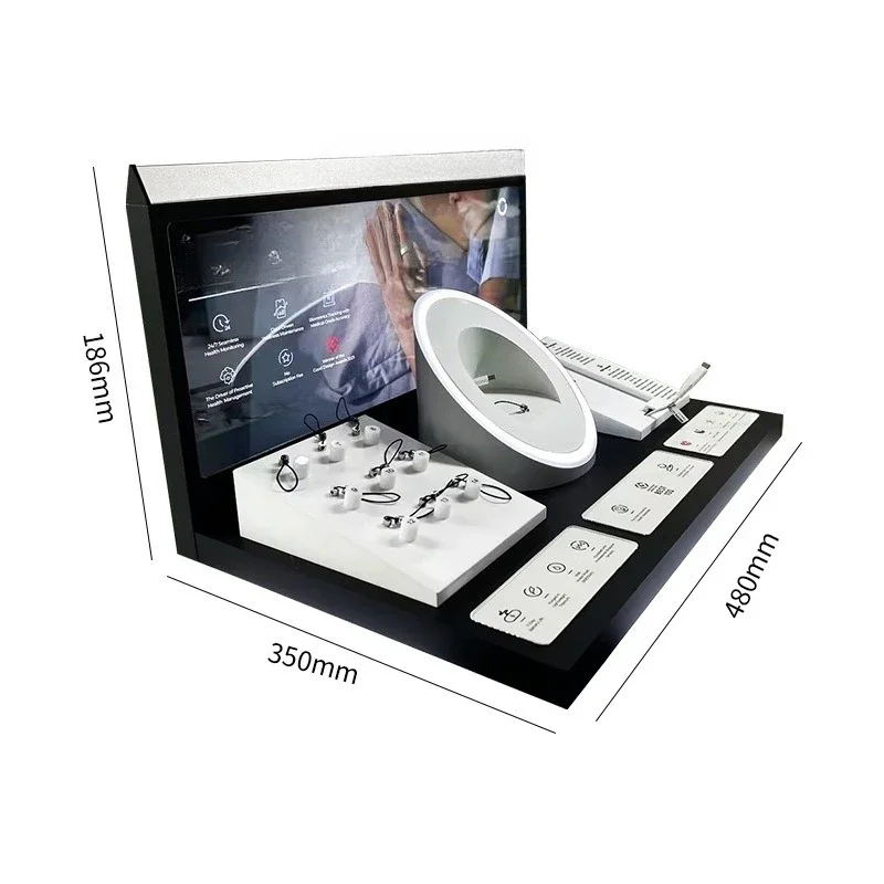 Ring acrylic display props, high-end luxury matte display cabinet