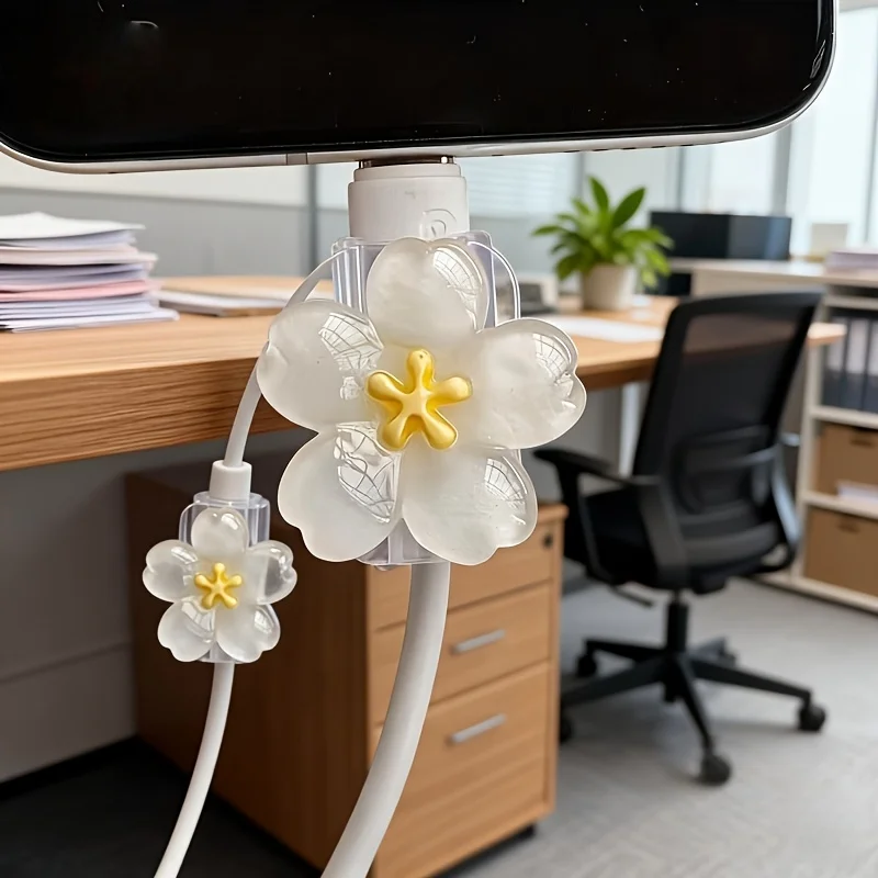 Sakura Data Cable Protector Kit, No Batteries, Cute Holiday Gift for Birthday, Wedding & Valentine’s Day