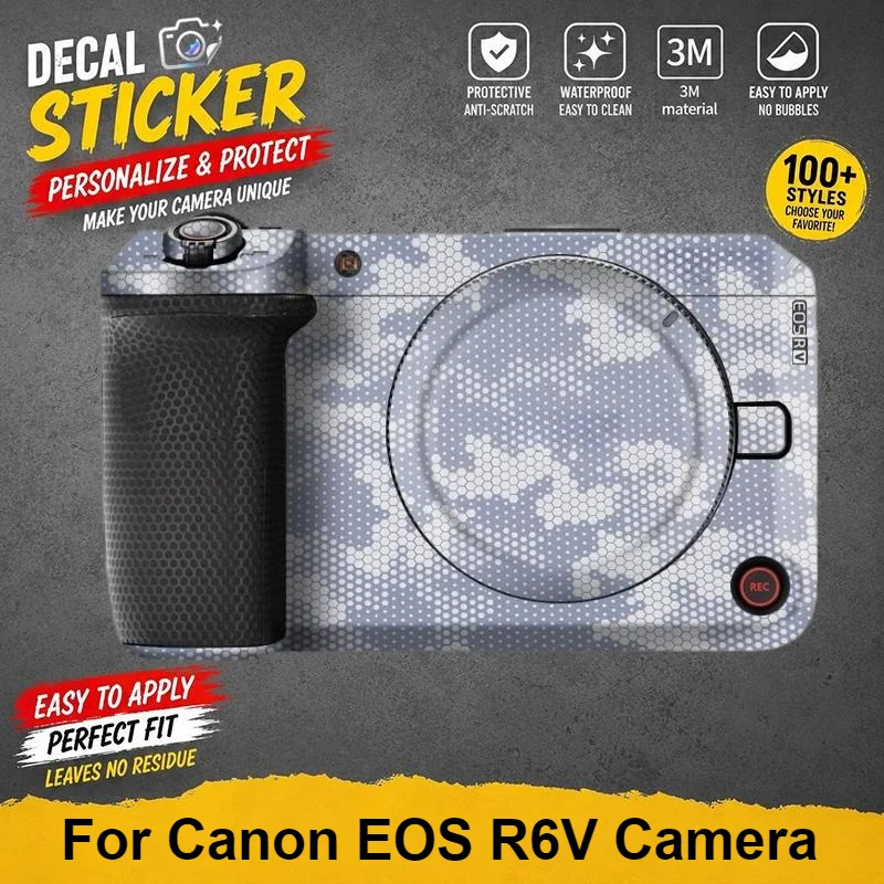 PrizMo Skin For Canon EOS R6V Camera Skin Sticker Premium Vinyl Wrap Stylish Protective Decal EOSR6V R6V Anti-Scratch Cover