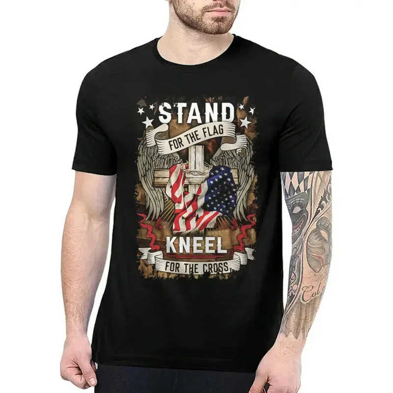 

ProudSoldierStandforTheFlagPatrioticNationalFlagT-Shirt100 % CottonO-NeckShortSleeveCasualMensT-shirtSizeS-3XL