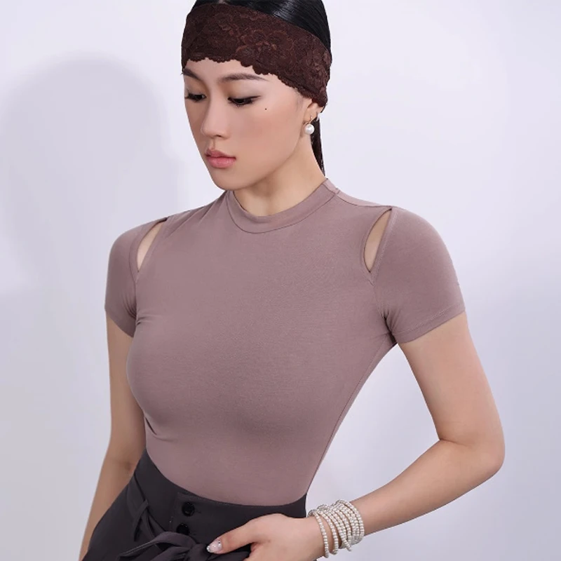 latin-dance-clothes-women-short-sleeves-tops-adult-rumba-samba-dance-training-practice-wear-summer-club-salsa-dance-tops-bl16583