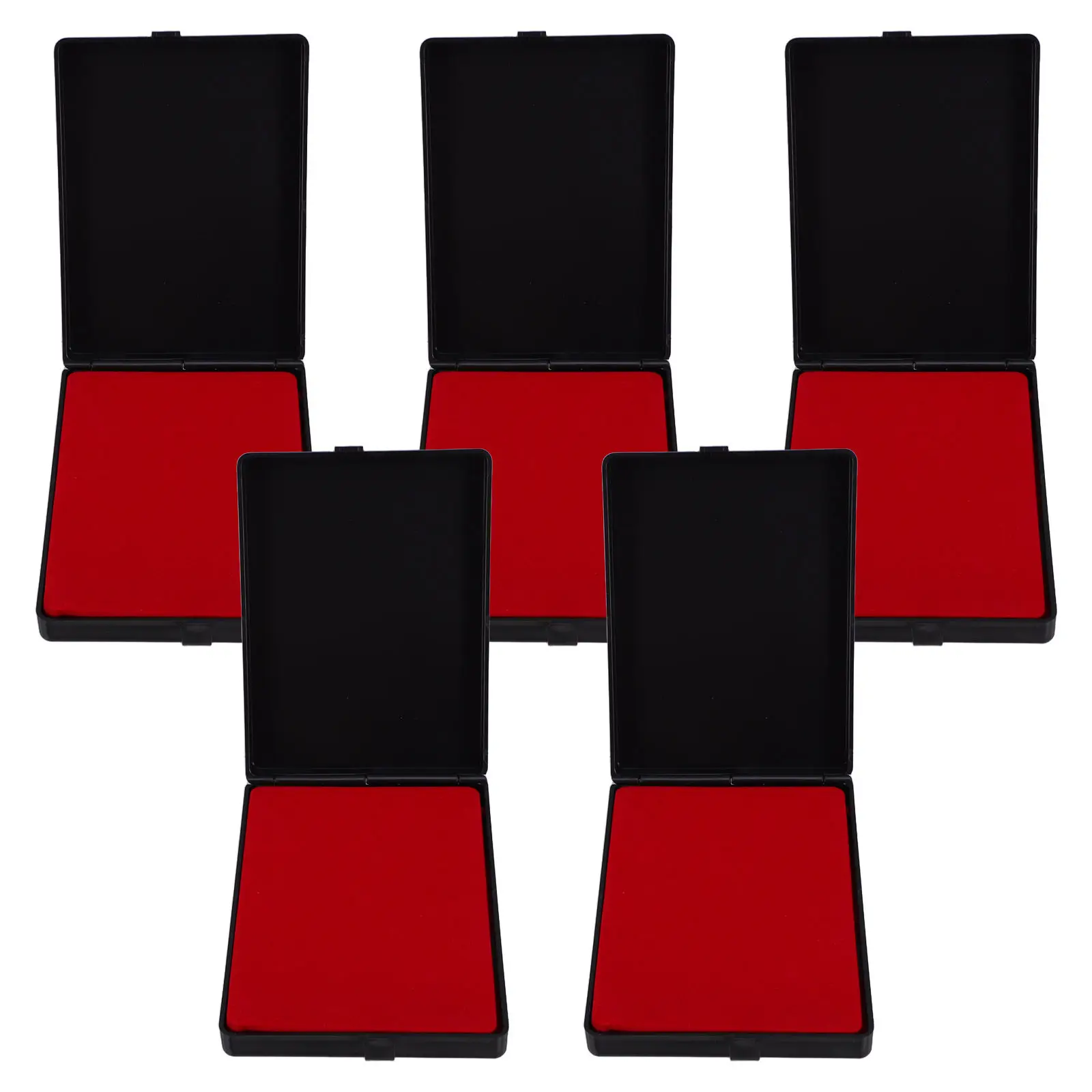 

5Pcs Ring Storage Box Plastic Pin Badge Display Case Flip Lid Sponge Liner Jewelry Organizer Brooch Medal Collection Display