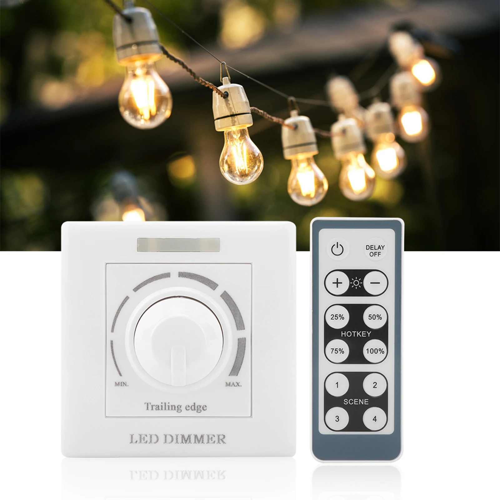 LED Light Adjustable Dimmer Switch Brightness Control IR Remote Controller 200W(220V)