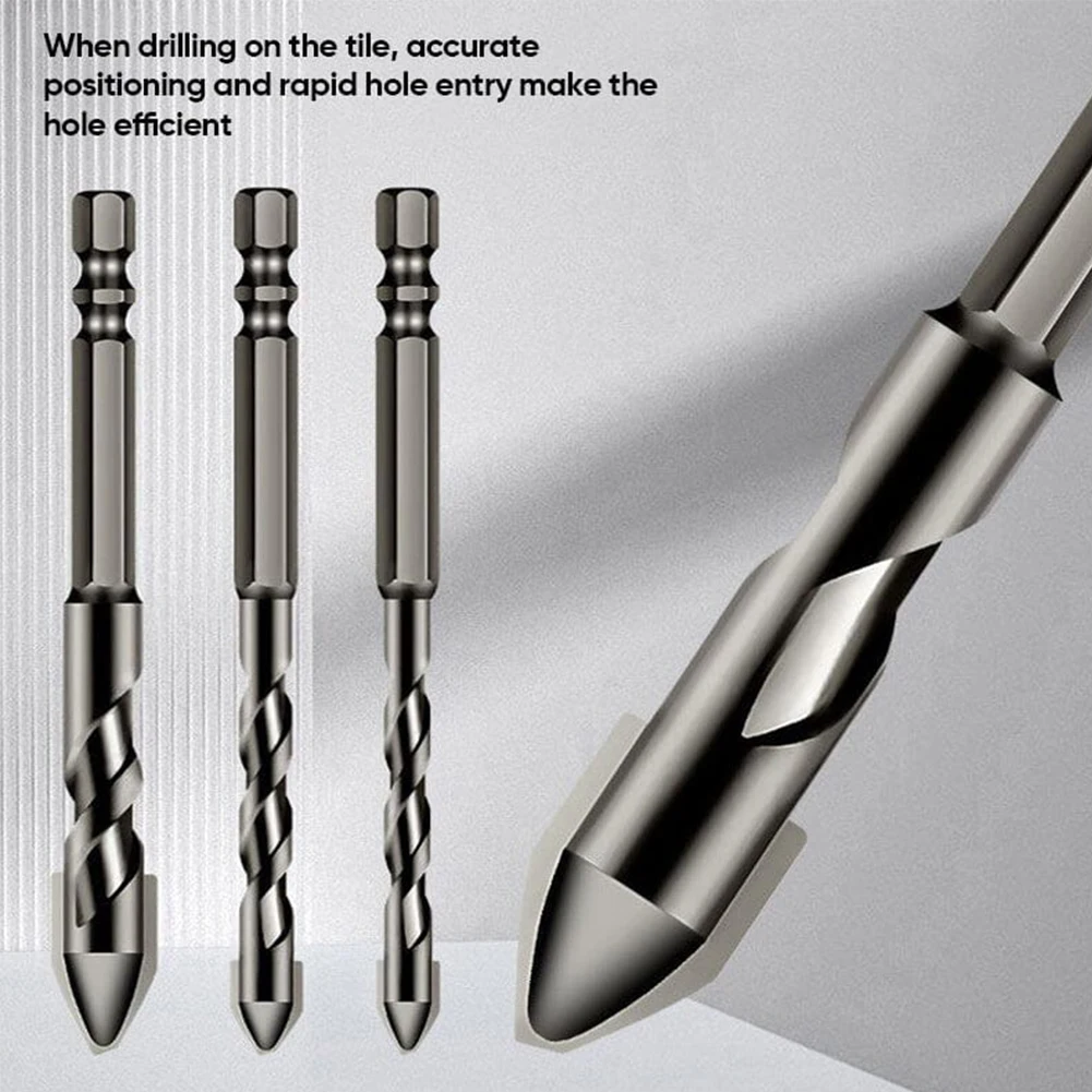 3/4개 고경도 편심 드릴 비트 텅스텐 스틸 다기능 드릴 비트 세트 (목재, 유리, 타일, 플라스틱용)