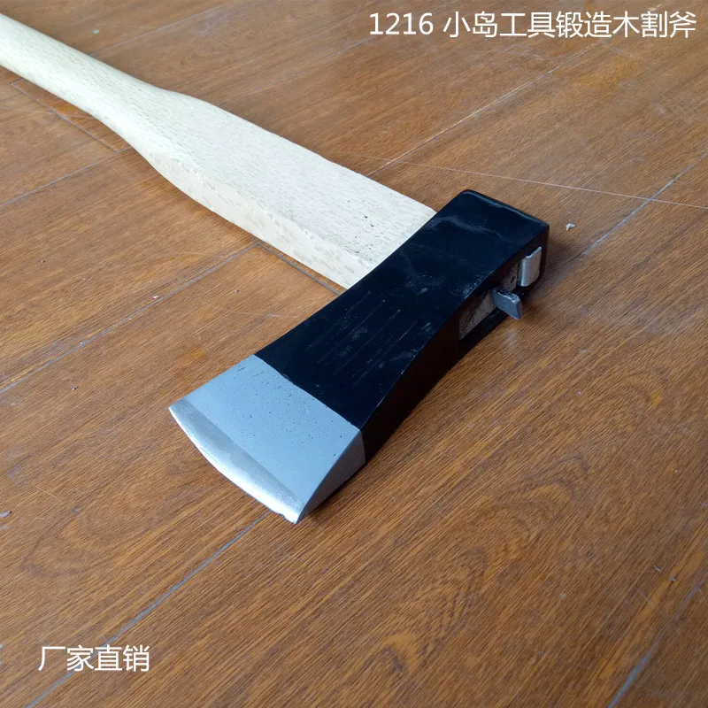 

Кованый топор для рубки древесины, кованый топор с длинной ручкой Qinggang, топор для колки дров 1,5 кг, для рубки древесины, японский топор для деревообработки