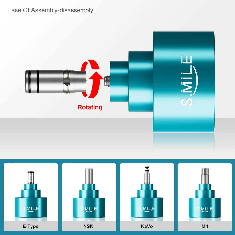 AI-SL/AI-SL/M4/K/N/E Dental Low/High Speed Handpiece Oiling Tool Blue/Silver Color 4 Nozzle Adapters Multifuction Lubricator