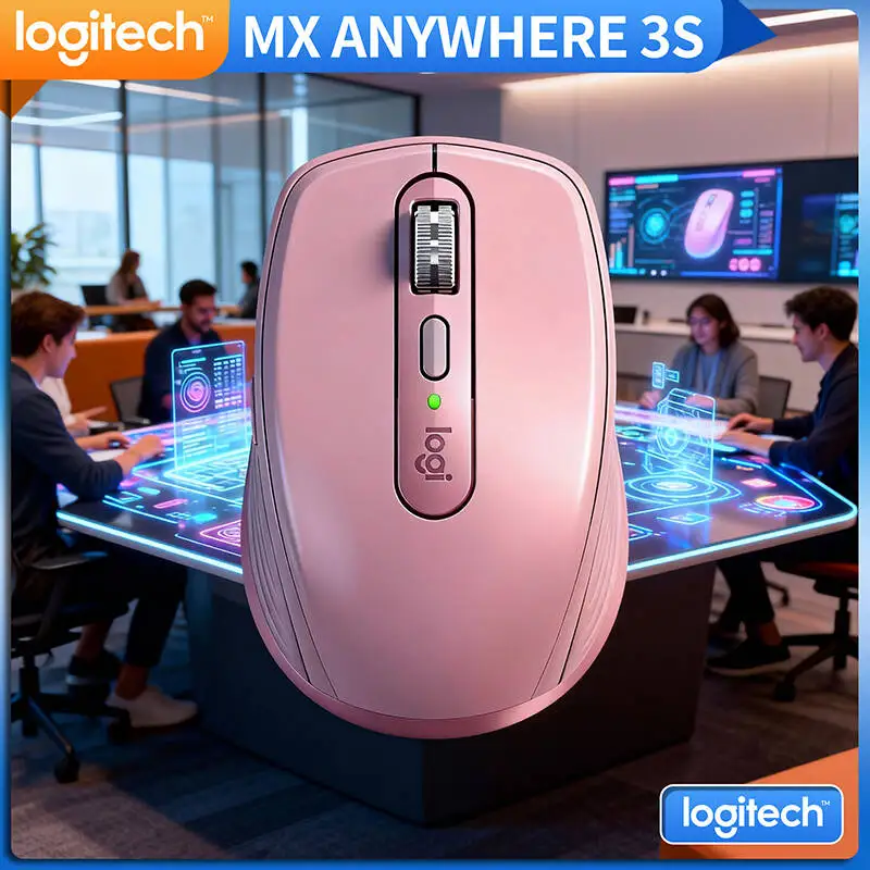 

Logitech MX Anywhere 3S Wireless Mouse - 8K DPI, Hyper-Scroll, Silent Click, 3-Device Connect, USB-C Charging, Anti-Slip Grip