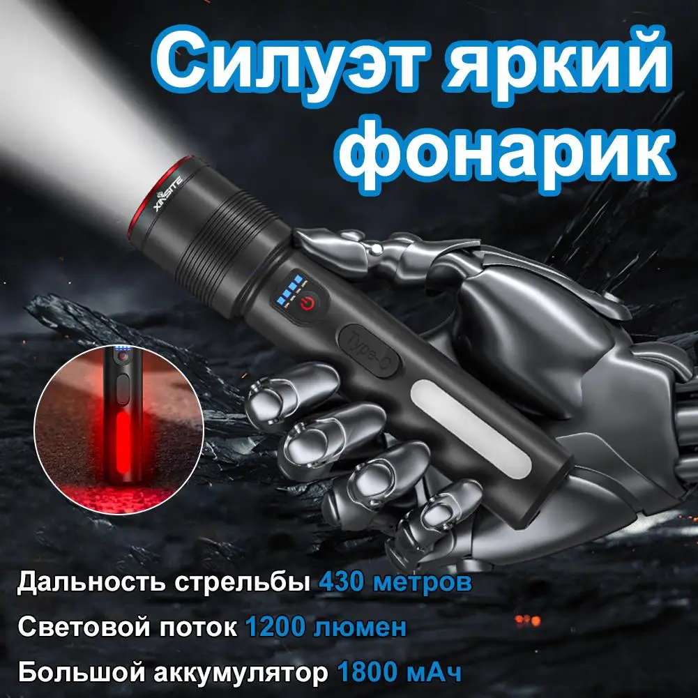 جديد تلسكوبي التكبير مشاعل نوع قابلة للشحن السوبر مشرق المحمولة سبائك الألومنيوم مصباح يدوي للتخييم في الهواء الطلق الصيد