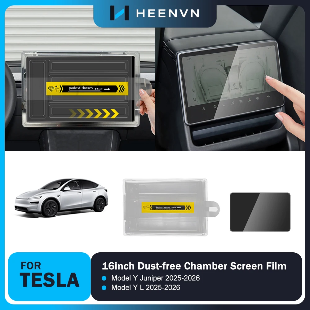 Heenvn For Tesla New Model Y Juniper /Model Y L 2025 2026 Car Tempered Glass Film Matte HD Center Control Touch Screen Protector