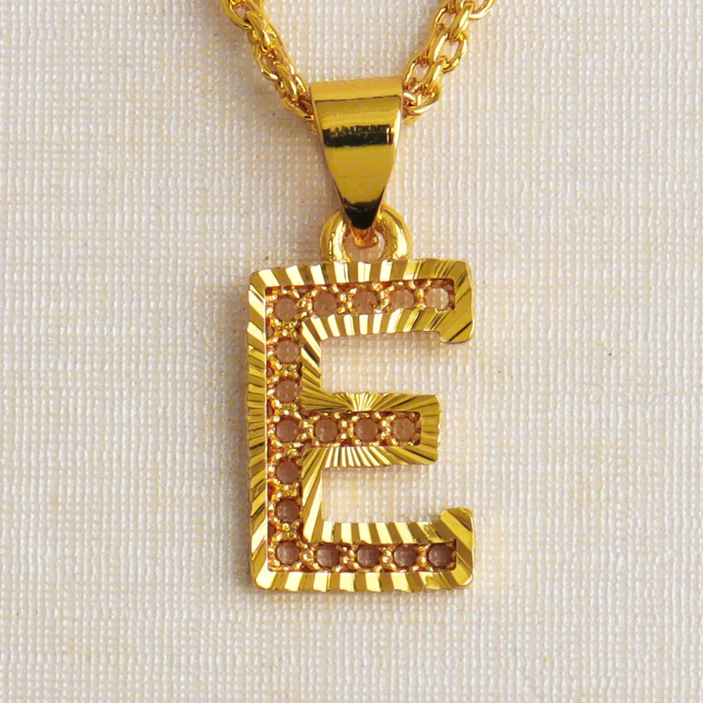 YM Letter Pendant Necklace Gold 8