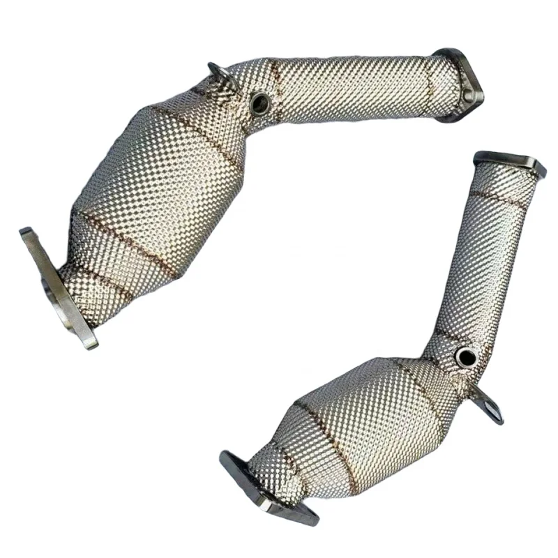 Exhaust Downpipe For Infiniti FX35 G25 G37 QX70 100/200/300 Cells 2019-2023 SS304 High flow catted downpipe with catalyst