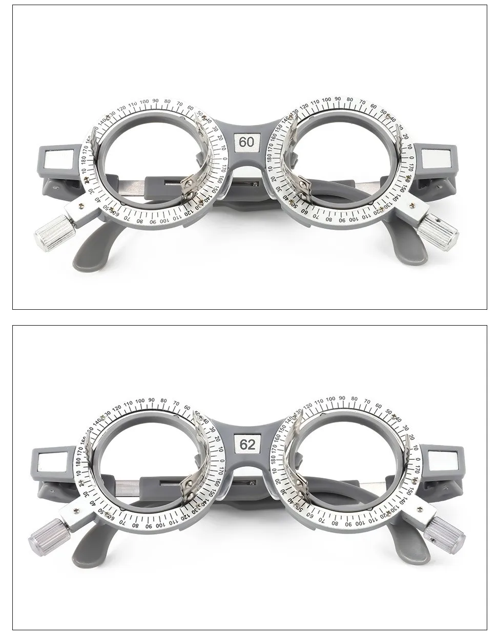 Metall-Probefassung in Grau, feste Probefassung, optische Probegläserfassung 52~70mm, für Brillengeschäfte von Dhoptical – Detail 8