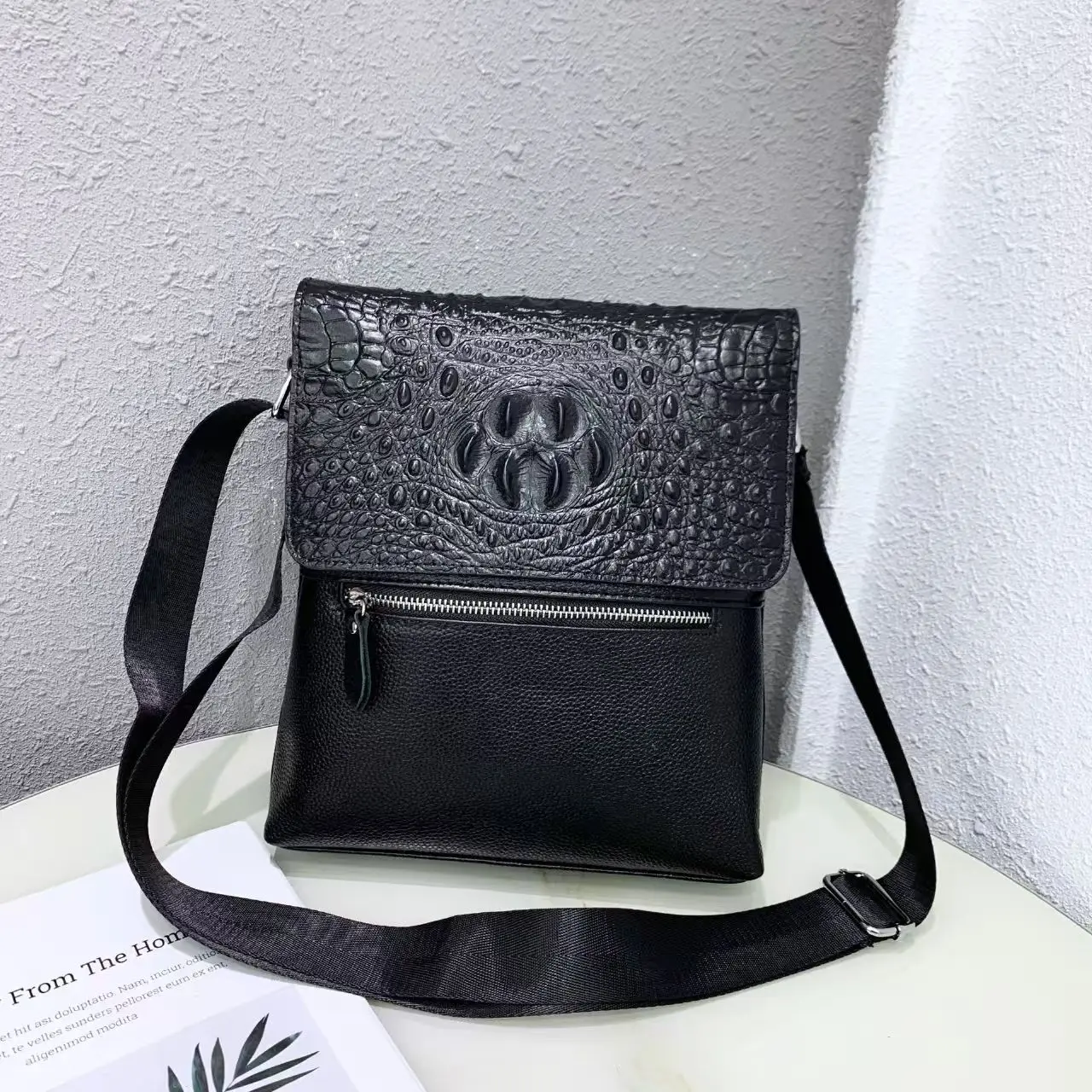 

2025 Новая мода из коровьей кожи аллигатора, мужская сумка через плечо, повседневная деловая мужская сумка-мессенджер, роскошные сумки на плечо, сумки