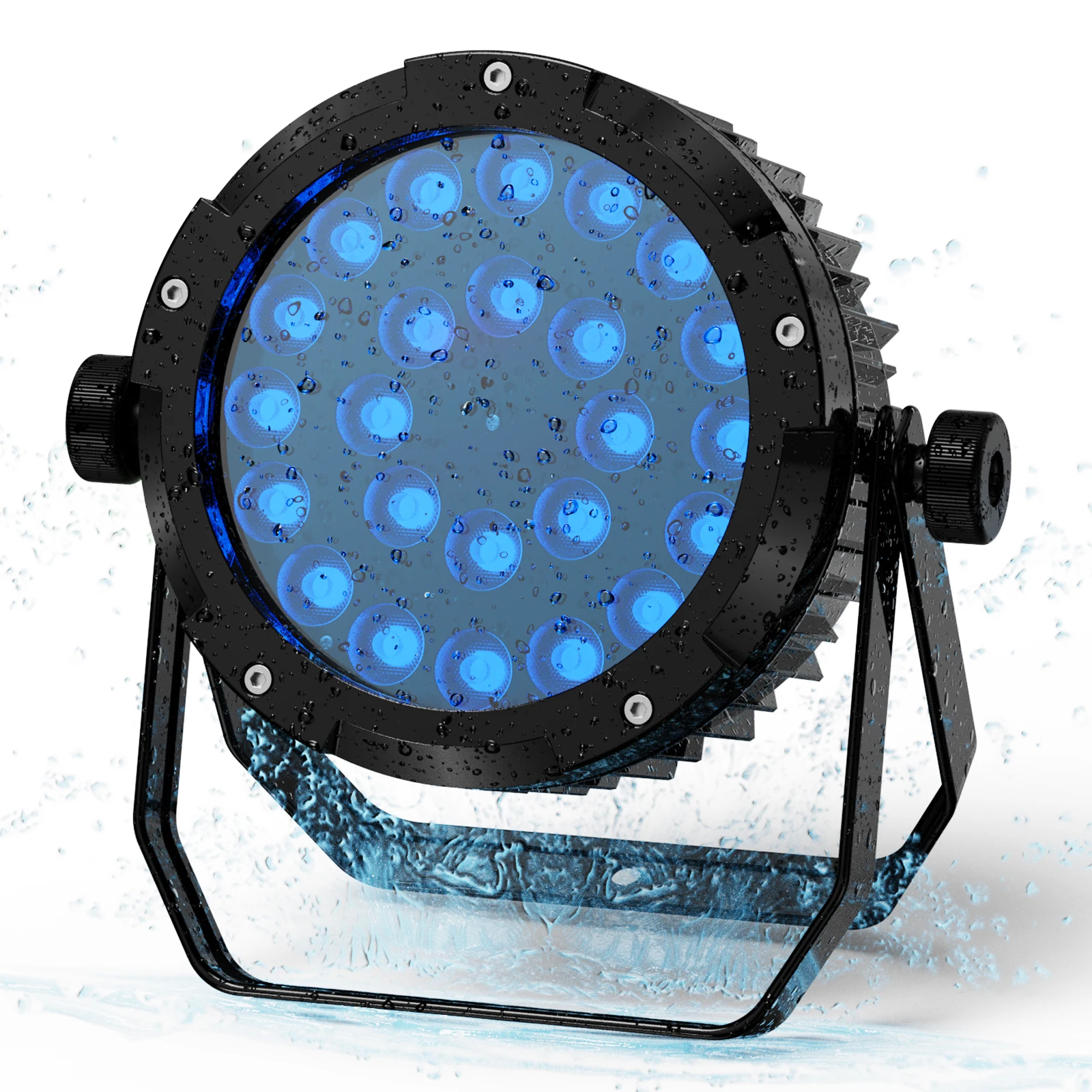 GEFENSI Waterproof RGBWA+UV Par Light DMX512 24x10W 6in1 LED Stage Light DJ Light For Disco Dance Hall Party Bar Performance