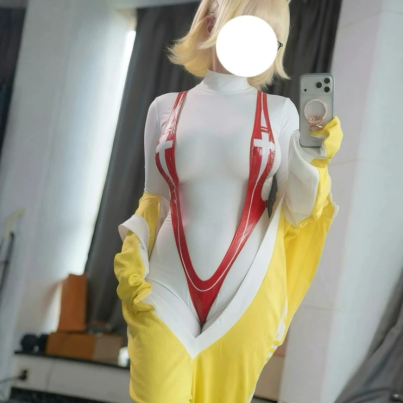 Elegg Cosplay Costume Game GODDESS OF VICTORY: NIKKE Girl Rabbit Yellow Summer Swimsuit Transparent Bunny Halloween Costume view 3